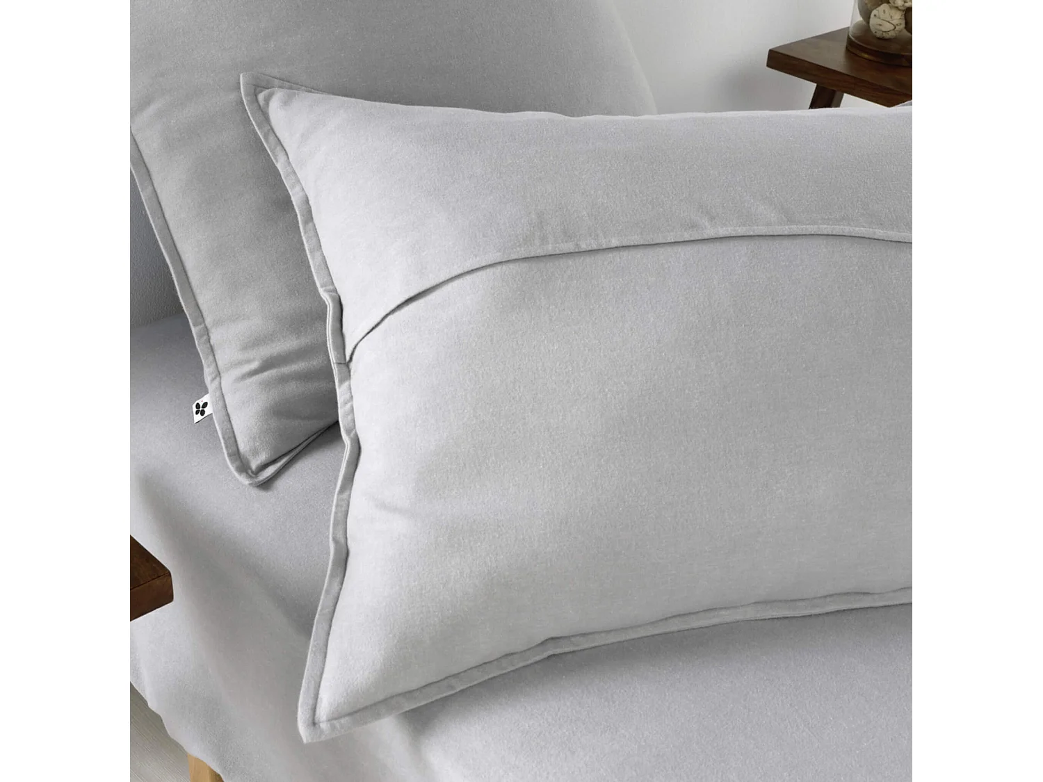 Parure de lit flanelle gris 260x240 cm