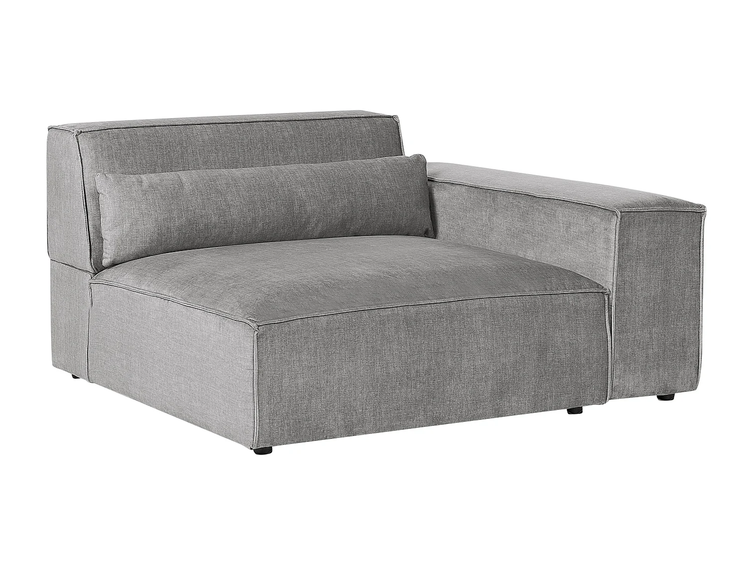 Sofá de canto modular HELLNAR Tecido Cinzento 2 lugares à direita