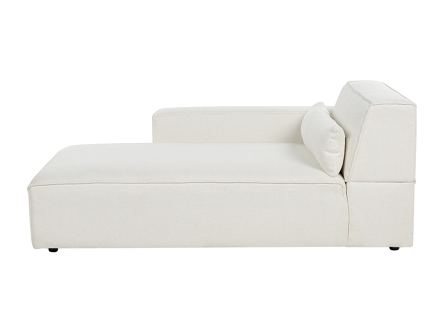 Canapé d'angle modulable HELLNAR Bouclé Blanc cassé 2 places Côté droit