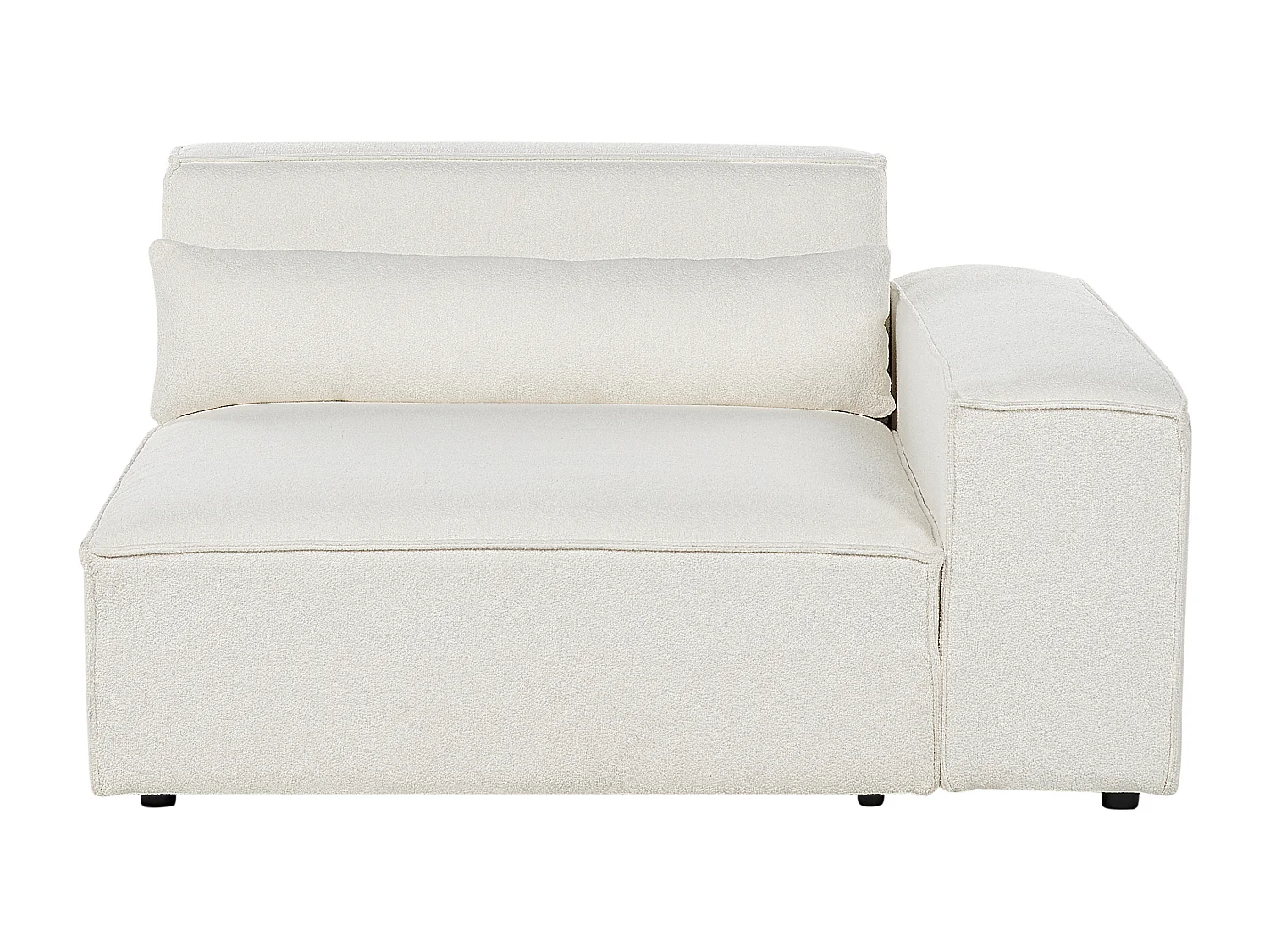 Canapé d'angle modulable HELLNAR Bouclé Blanc cassé 2 places Côté droit