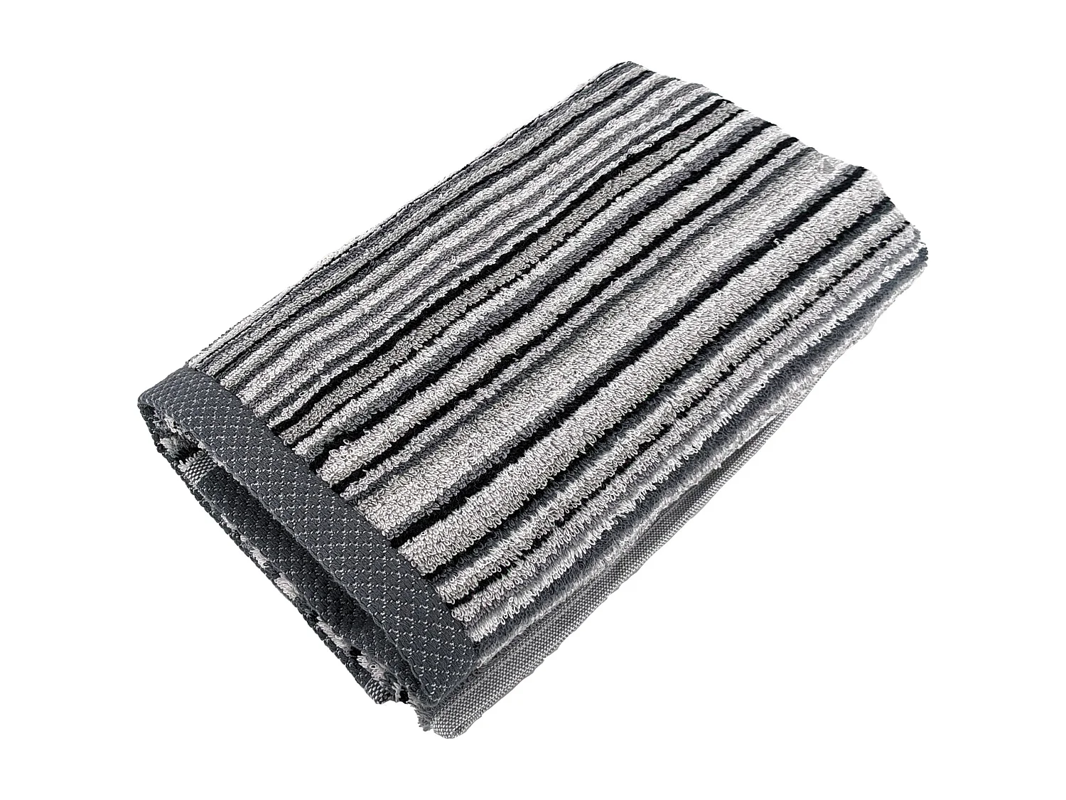 Serviette de toilette coton 500 g/m2 PURE STRIPES II gris