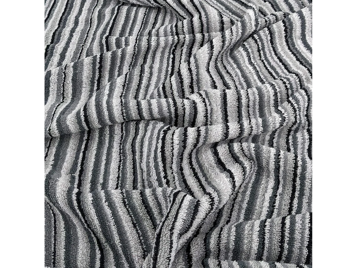 Serviette de toilette 50x100 cm coton 500 g/m2 PURE STRIPES II gris