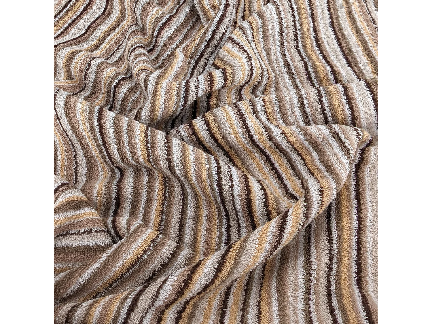 Parure de bain coton 500 g/m2 par 7 PURE STRIPES II Beige