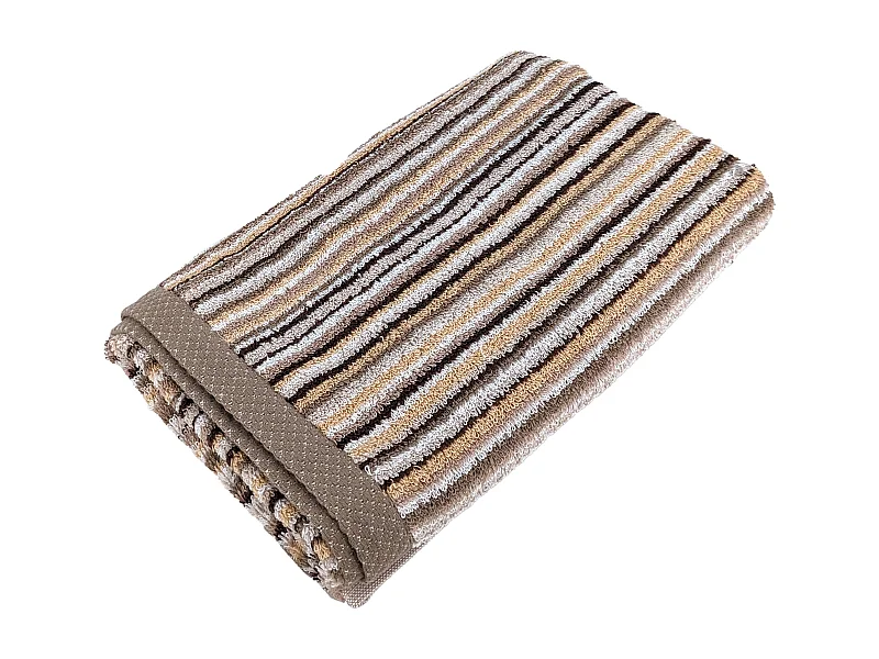 Serviettes de toilette 50x100 cm coton 500 g/m2 PURE STRIPES II beige
