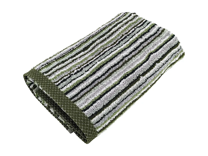 Serviette de toilette coton 500 g/m2 PURE STRIPES II vert