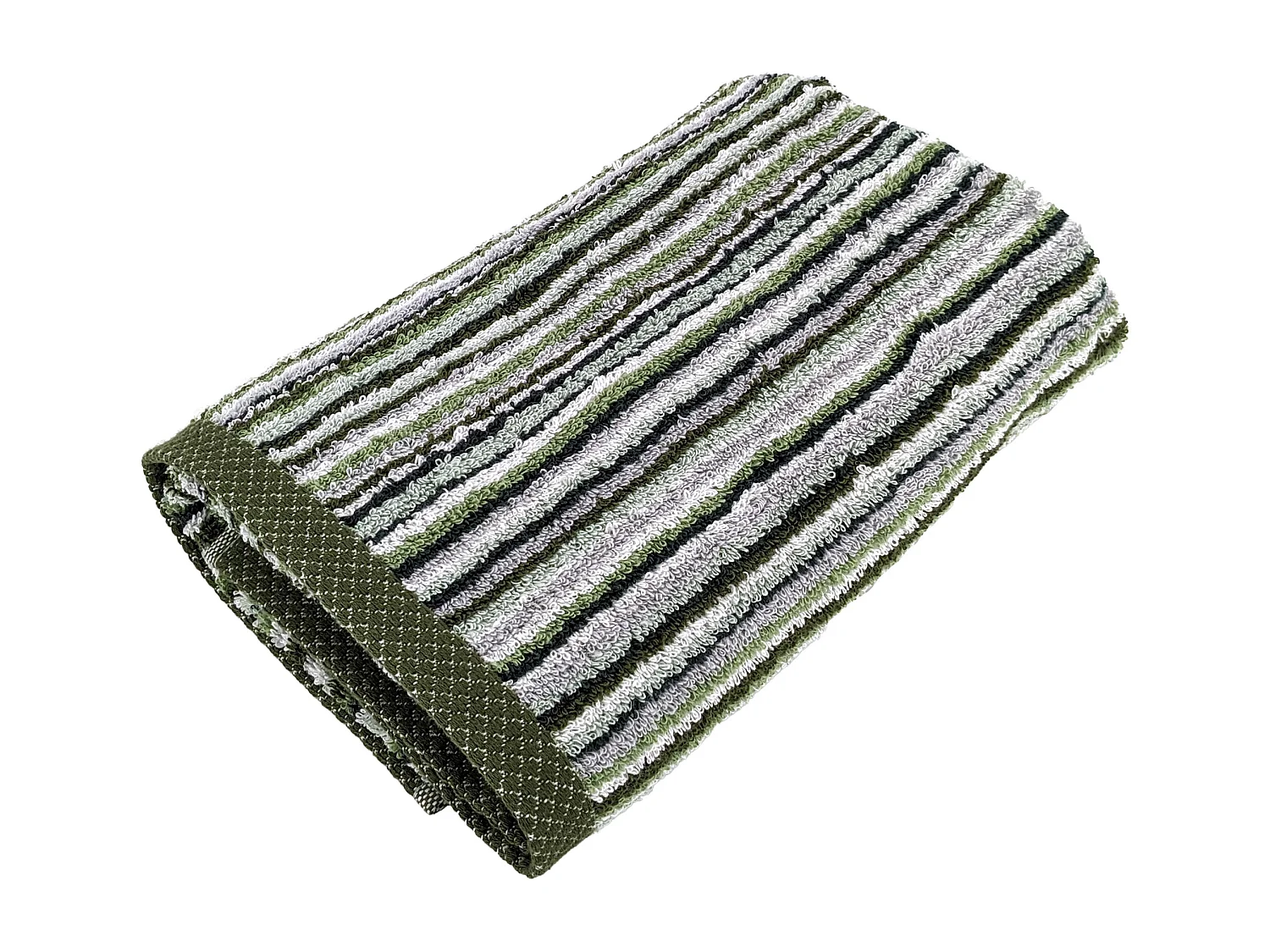 Serviette de toilette coton 500 g/m2 PURE STRIPES II vert
