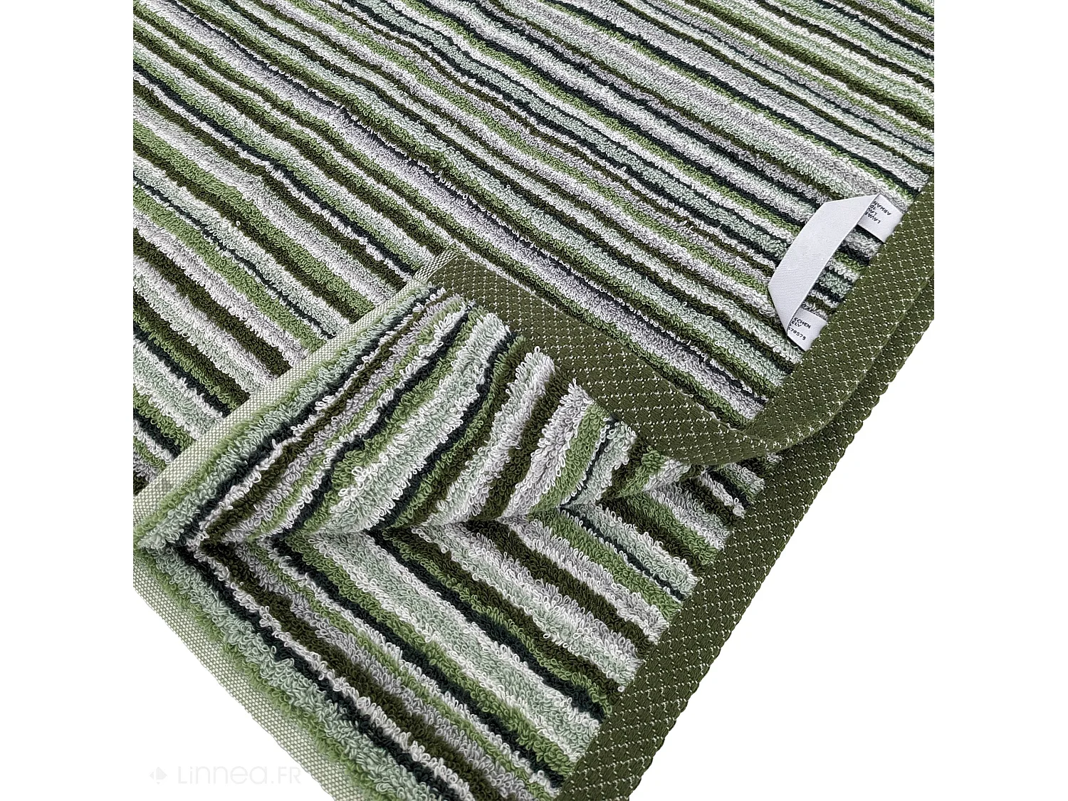 Serviette de toilette coton 500 g/m2 PURE STRIPES II vert