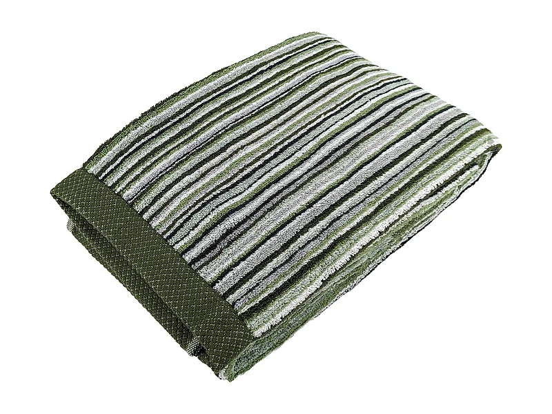 Drap de douche coton 500 g/m2 PURE STRIPES II vert