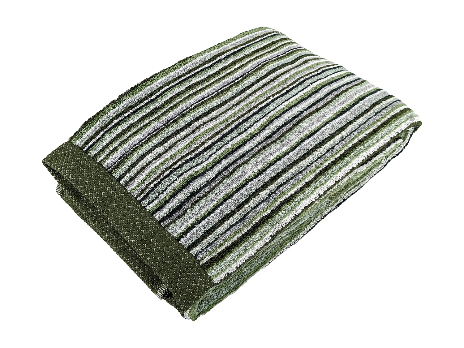 Drap de douche coton 500 g/m2 PURE STRIPES II vert
