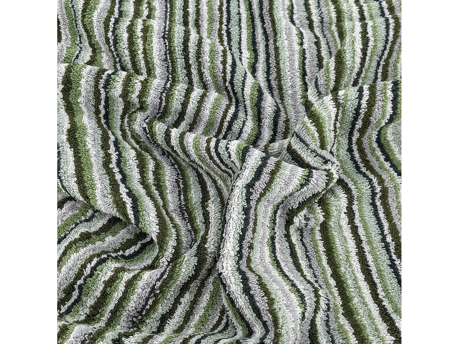 Drap de douche coton 500 g/m2 PURE STRIPES II vert