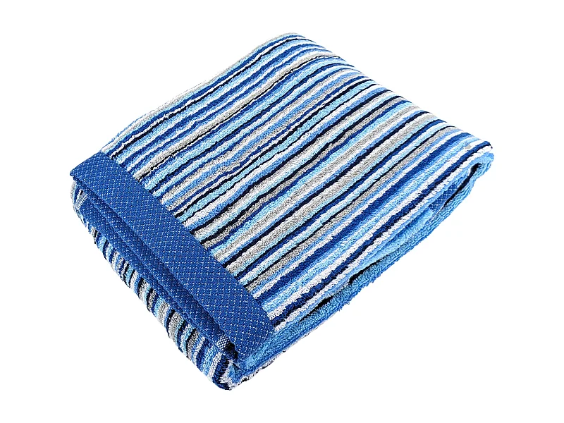 Drap de douche coton 500 g/m2 PURE STRIPES II bleu