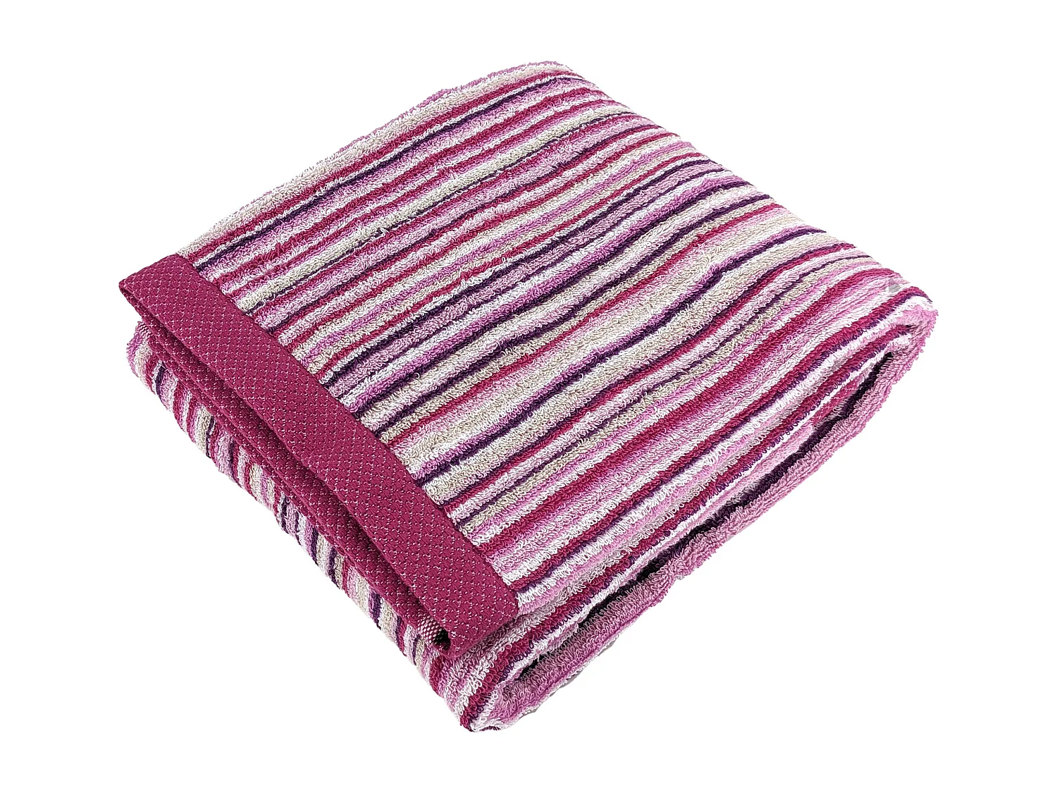 Drap de bain coton 500 g/m2 collection PURE STRIPES II Rose