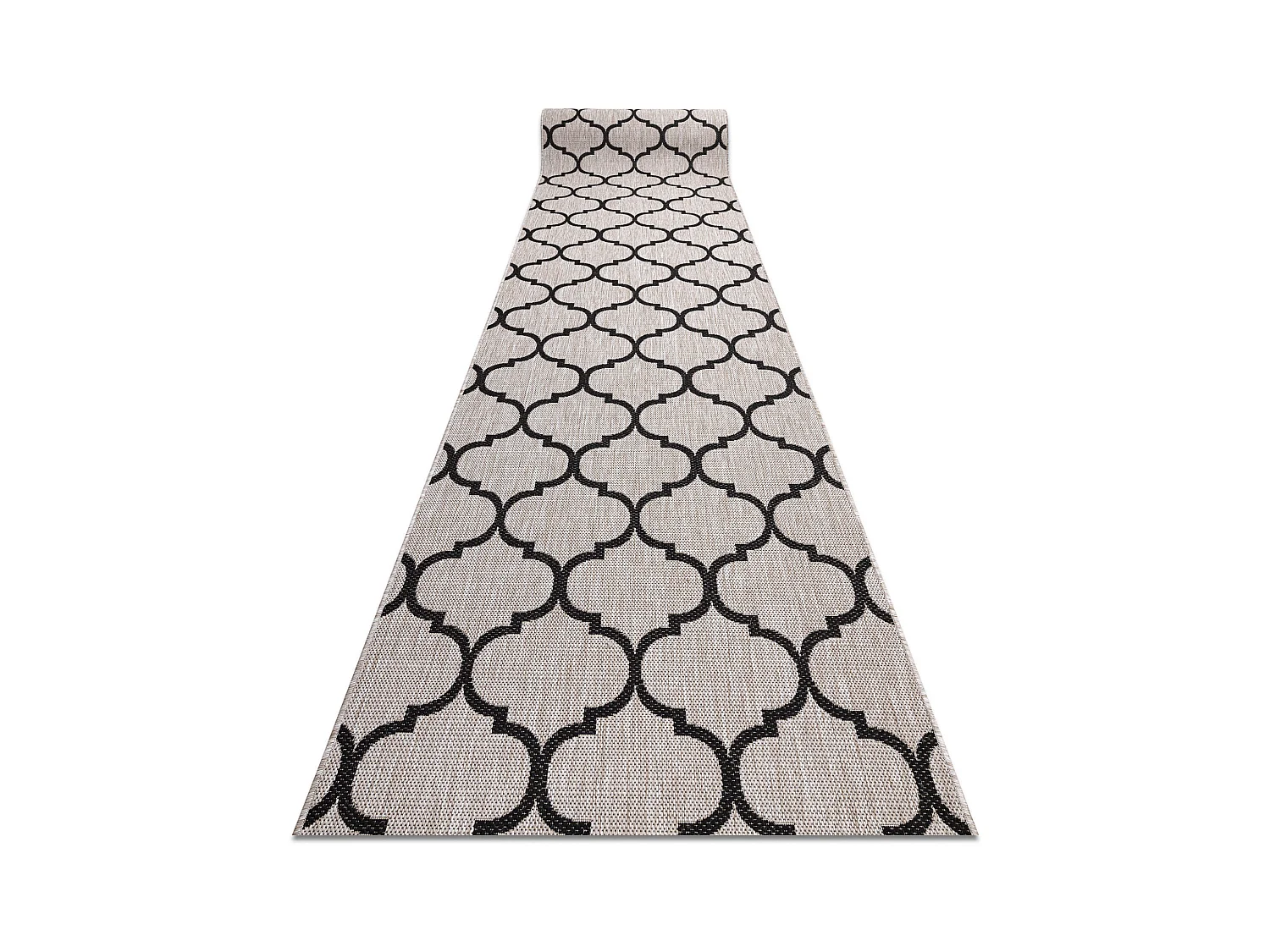 PASSATOIA SIZAL FLOORLUX disegno 20608 Traliccio marocchino argento /  120x500 cm