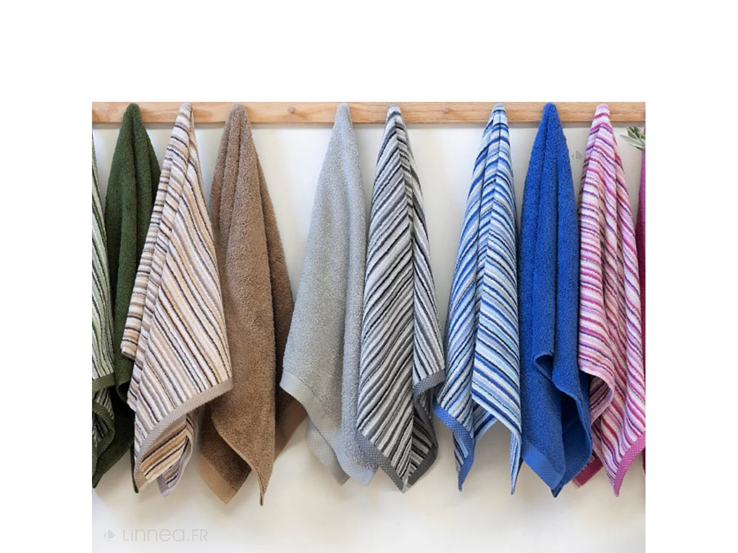 Lot de 2 serviettes invité coton 500 g/m2 PURE STRIPES II bleu