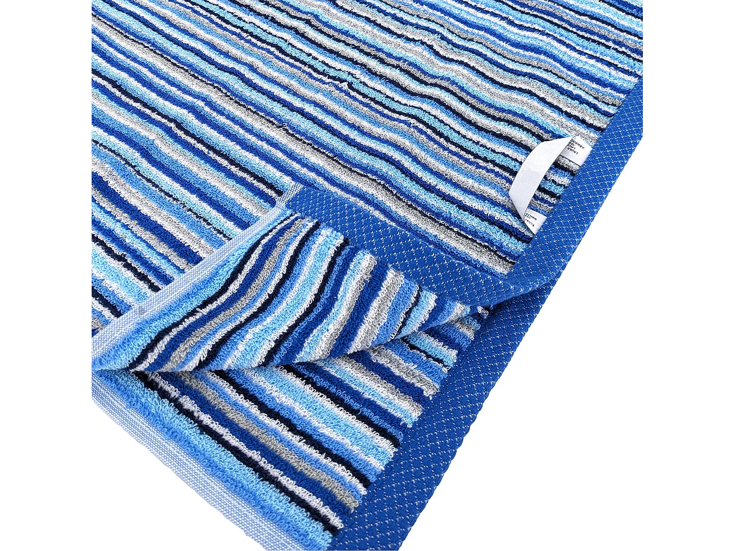 Lot de 2 serviettes invité coton 500 g/m2 PURE STRIPES II bleu