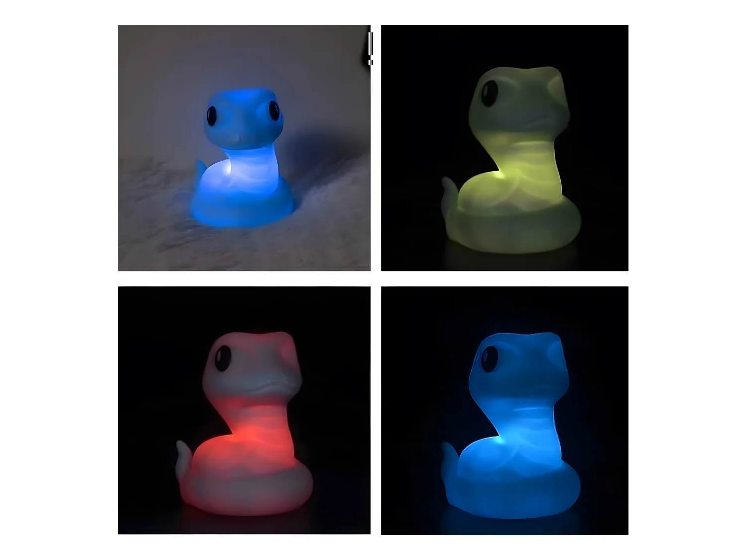 Veilleuse petit serpent à défilement de couleurs 9 cm