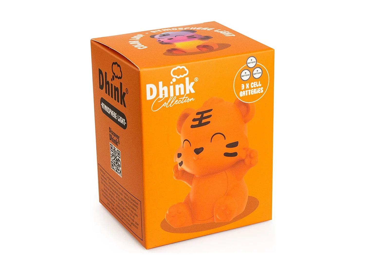 Veilleuse petit tigre à défilement de couleurs 9 cm