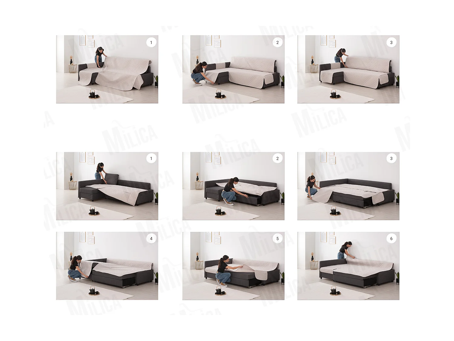 Funda Acolchoada Milica compatível com Sofá Cama Esquinero Friheten da Ikea na cor mostarda – Proteção, Conforto e Estilo num Só Produto