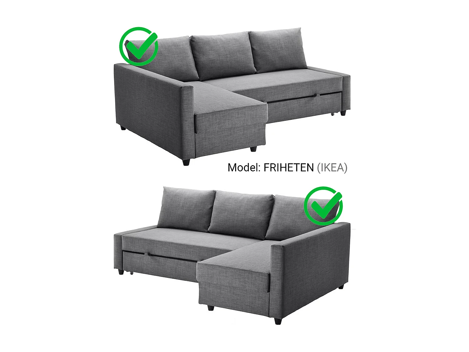 Funda Acolchada Milica compatible con Sofá Cama Esquinero Friheten de Ikea en color gris claro – Protección, Comodidad y Estilo en un Solo Producto