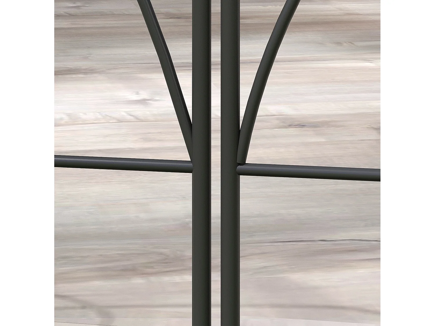 Lot de 5 clôtures de jardin décoratives avec ornements métal noir