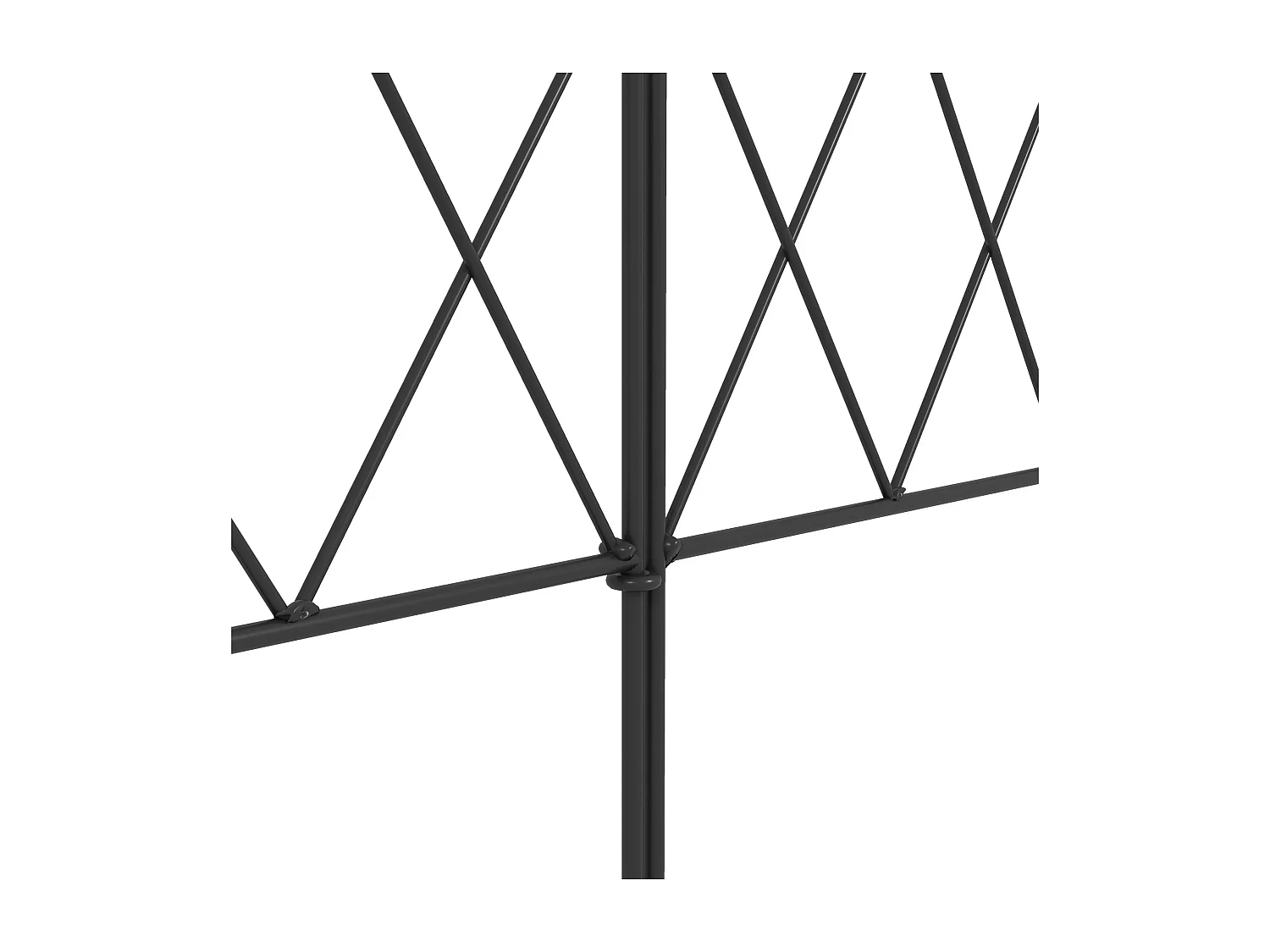 Lot de 5 clôtures de jardin décoratives avec ornements métal noir