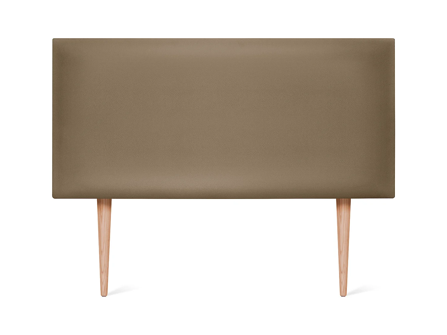 DHOME Tête de lit simili cuir lisse 110x105cm avec pieds Lits 105 - Marron Clair