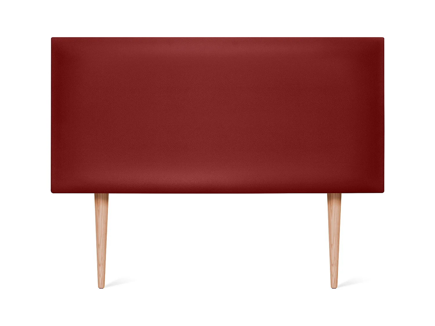 DHOME Tête de lit simili cuir lisse 110x105cm avec pieds Lits 105 - Rouge