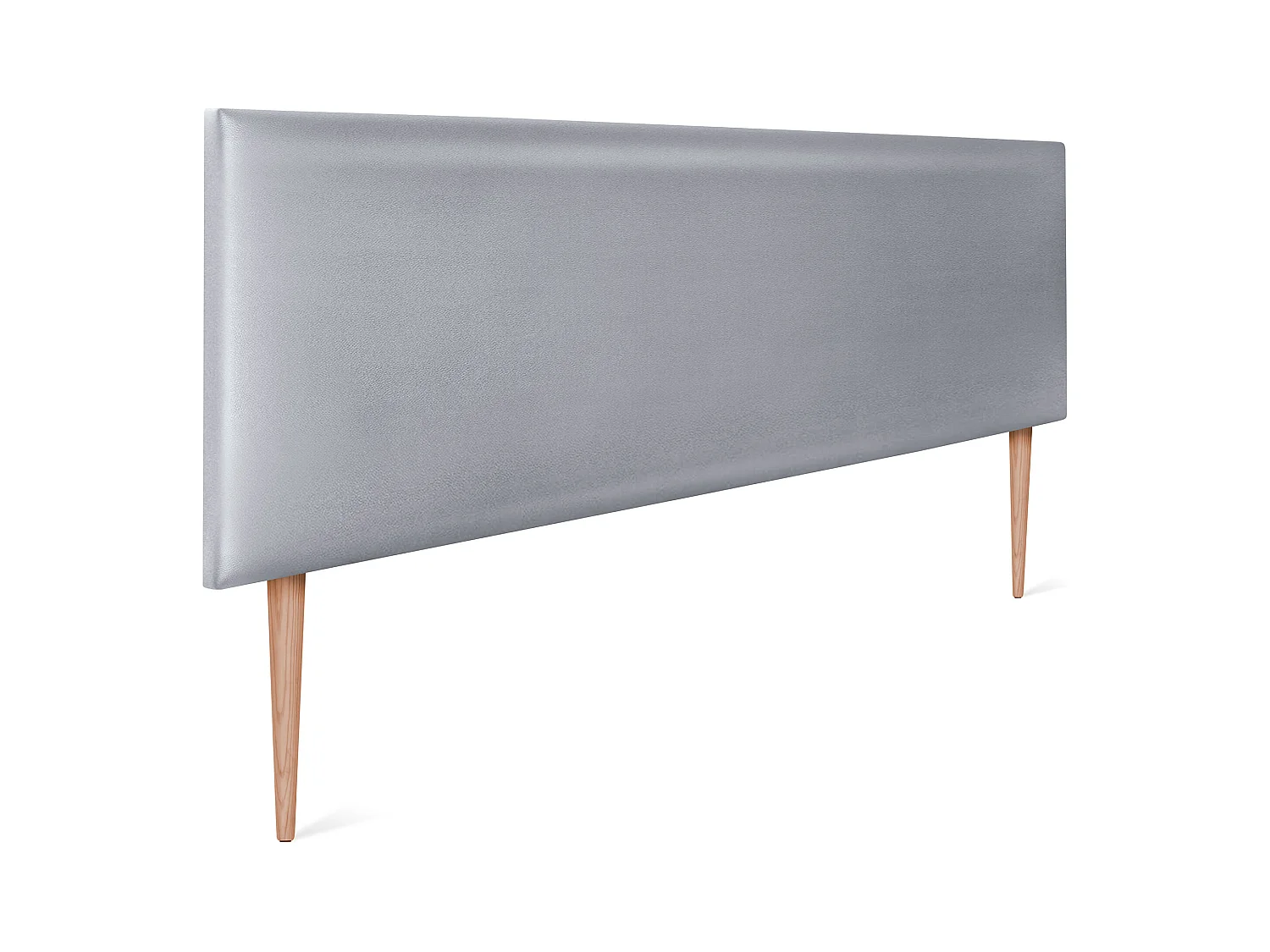 DHOME Tête de lit simili cuir lisse 150x105cm avec pieds Lits 150 - Argent