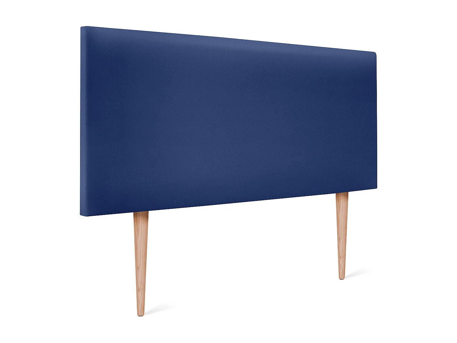DHOME Tête de lit simili cuir lisse 110x105cm avec pieds Lits 105 - Bleu