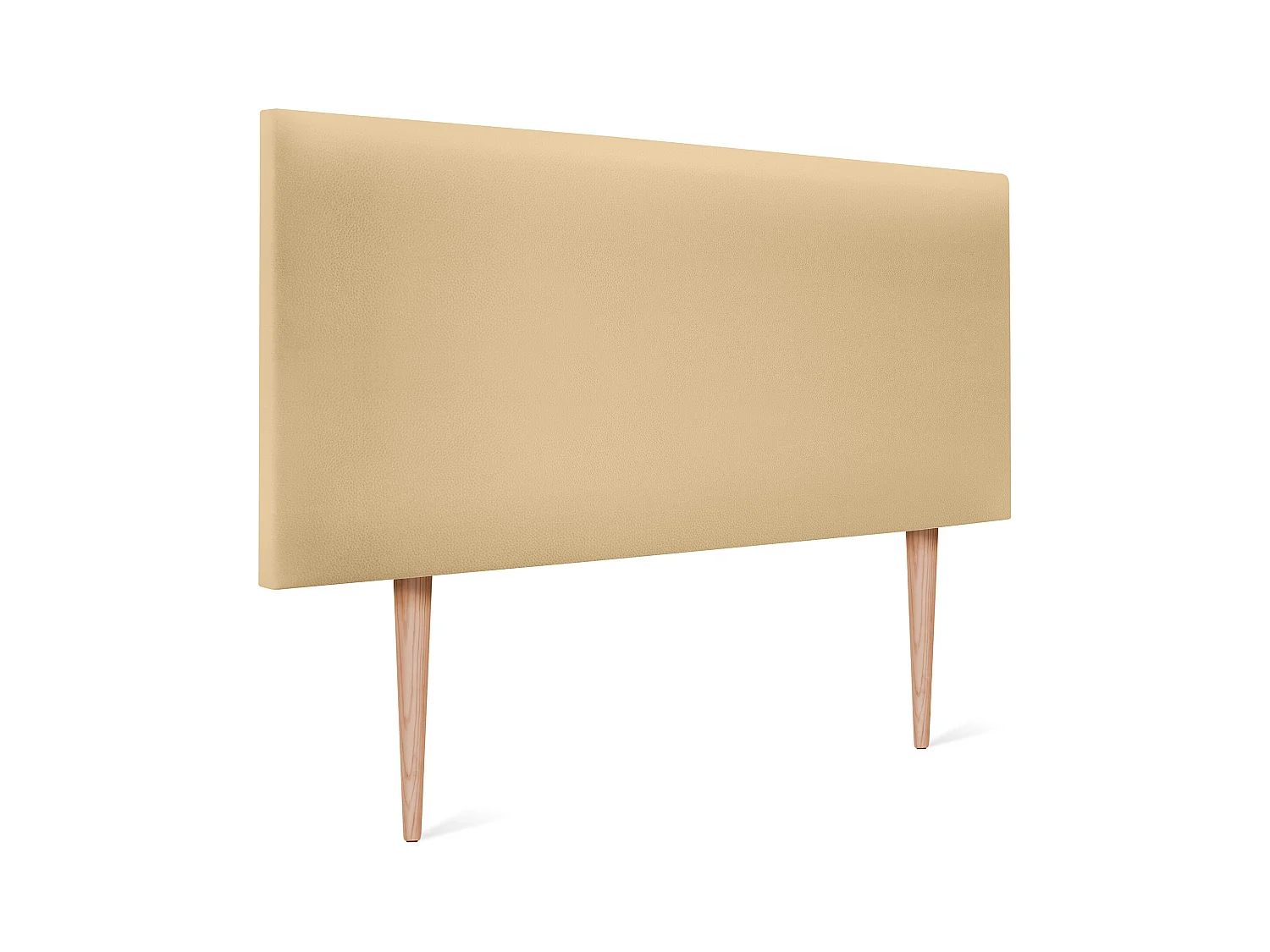 DHOME Tête de lit simili cuir lisse 90x105cm avec pieds Lits 80/90 - Vanille