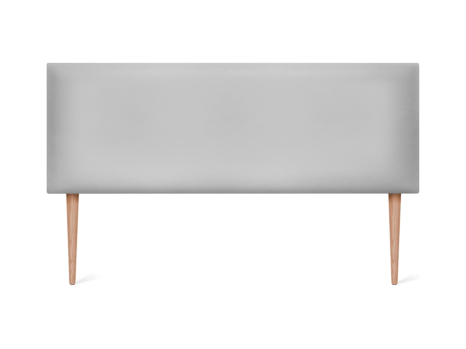 DHOME Tête de lit simili cuir lisse 145x105cm avec pieds Lits 135/140 - Gris clair