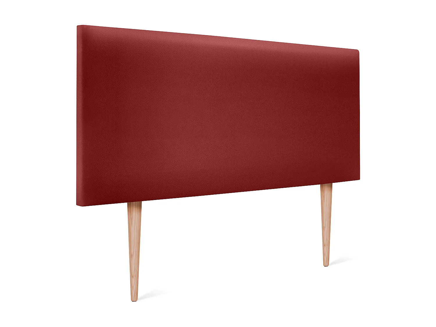 DHOME Tête de lit simili cuir lisse 95x105cm avec pieds Lits 90 - Rouge