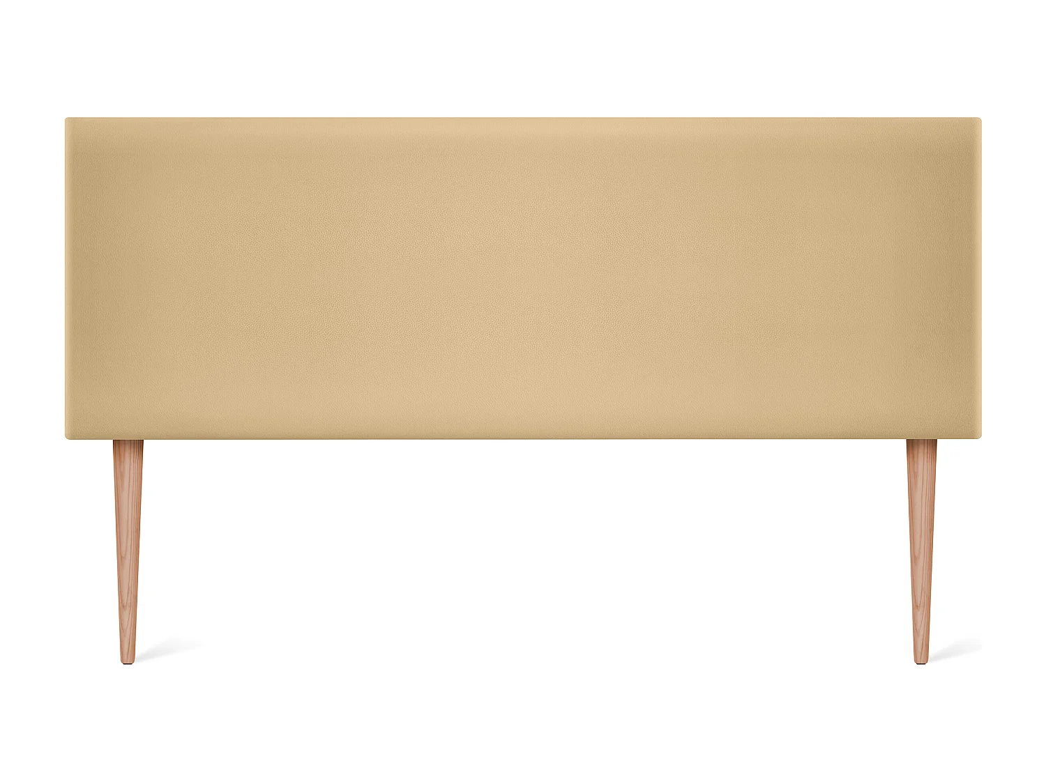 DHOME Testiera in de Similpelle Liscia 135x105cm Con le gambe Letti 120/135 - Vaniglia