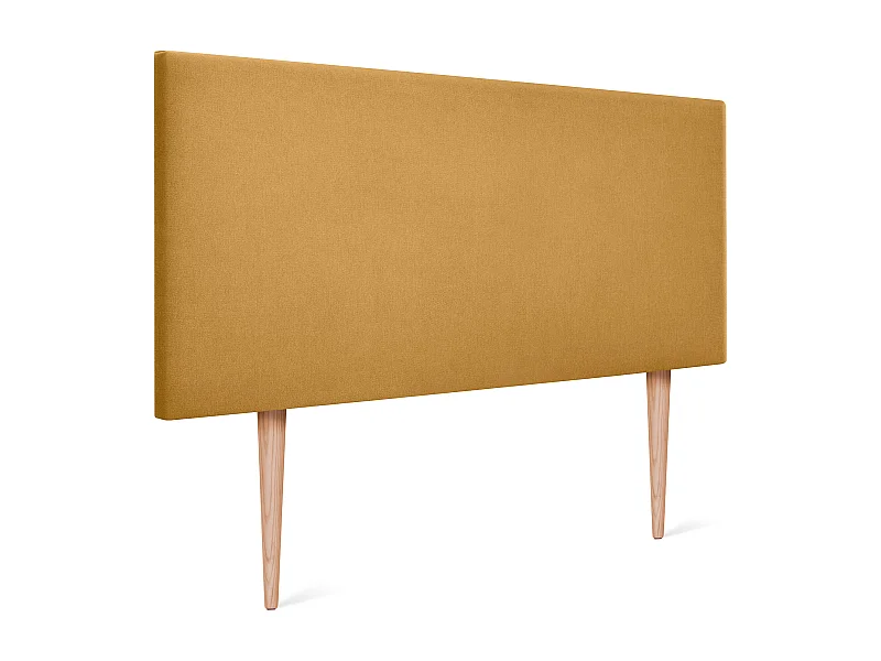 DHOME Stoff-Kopfteil Aqualine Glatt 110x105cm Mit Beinen Betten 105 - Senf