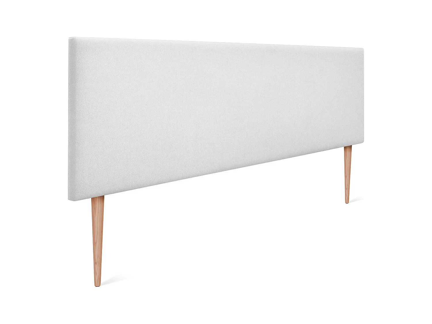 DHOME Tête de lit en Tissu Aqualine Lisse 160x105cm avec Pieds Lits 150/160 - Blanc