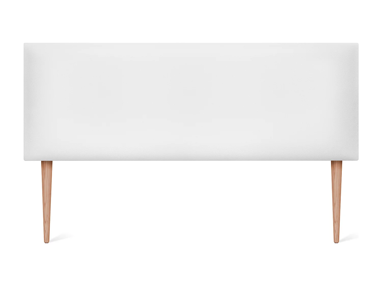 DHOME Tête de lit simili cuir lisse 135x105cm avec pieds Lits 120/135 - Blanc