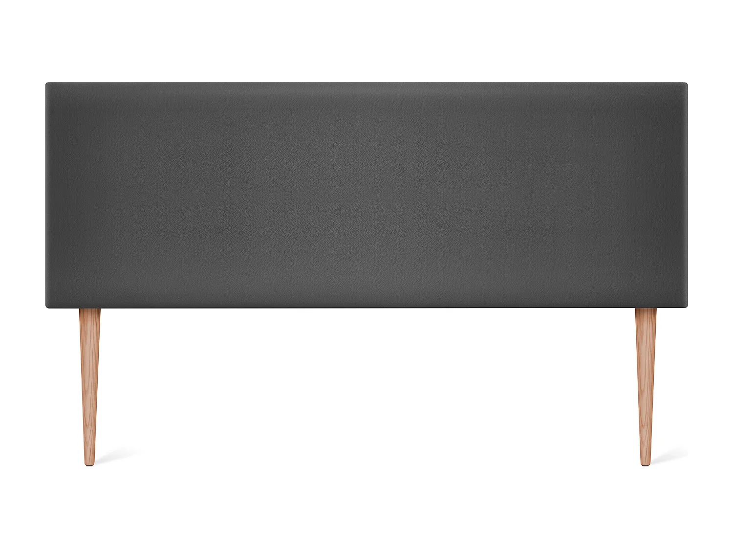 DHOME Tête de lit simili cuir lisse 150x105cm avec pieds Lits 150 - Gris