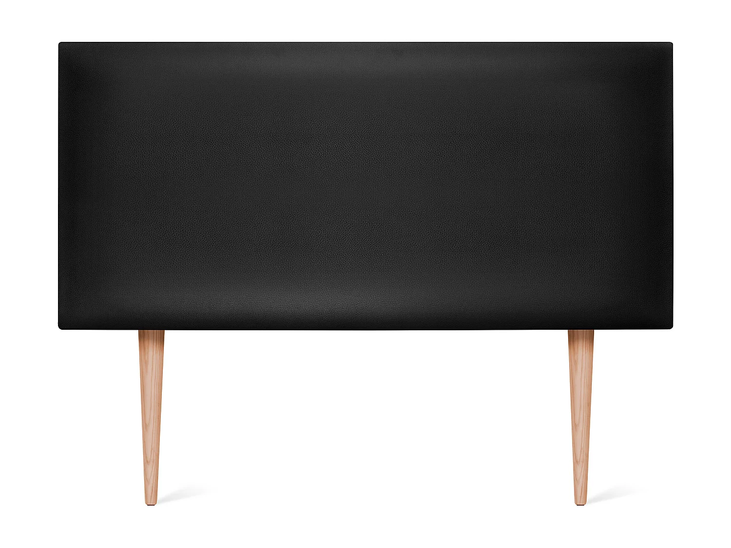 DHOME Cabeceira de  Couro sintético Liso 105x105cm com Pernas Camas 105 - Preto
