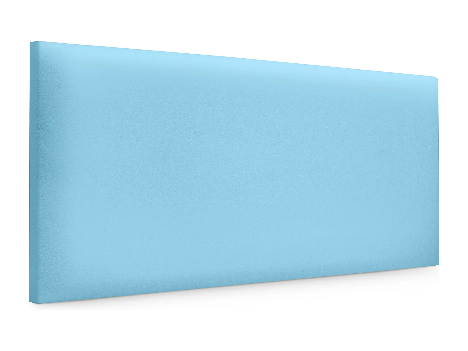 DHOME Kopfteil aus glattem Kunstleder 105x50cm Betten 105 - Hellblau