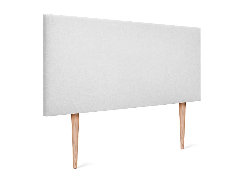 DHOME Tête de lit en tissu Aqualine lisse 105x105cm avec pieds Lits 105 - Blanc