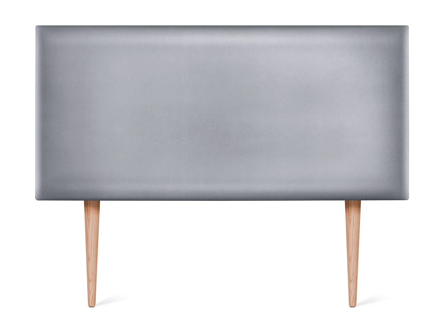 DHOME Testiera in de Similpelle Liscia 110x105cm Con le gambe Letti 105 - Argento