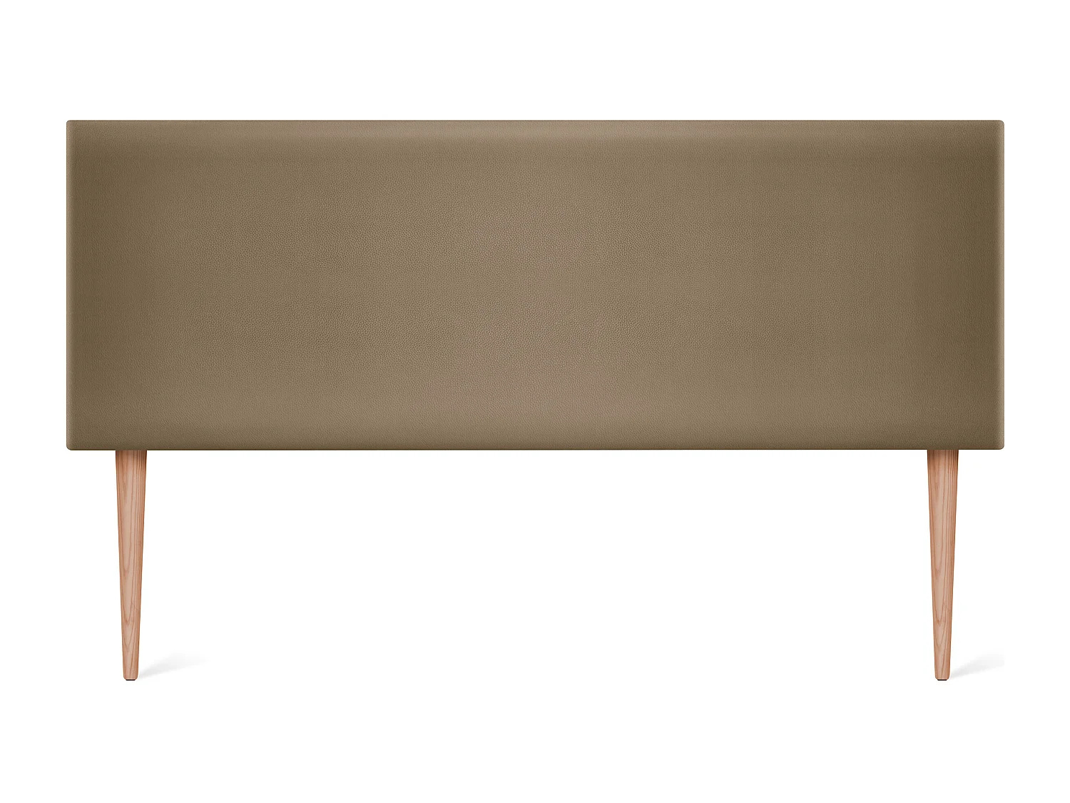 DHOME Kopfteil aus glattem Kunstleder 135x105cm Mit Beinen Betten 120/135 - Hellbraun