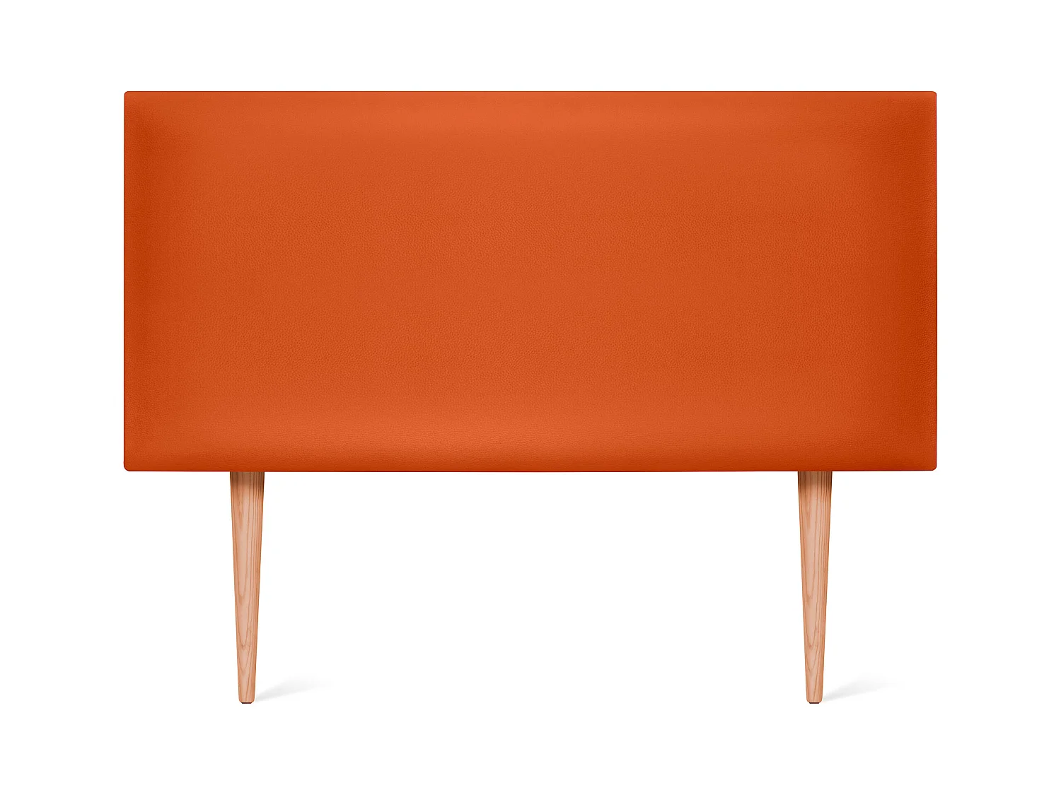 DHOME Tête de lit simili cuir lisse 110x105cm avec pieds Lits 105 - Orange