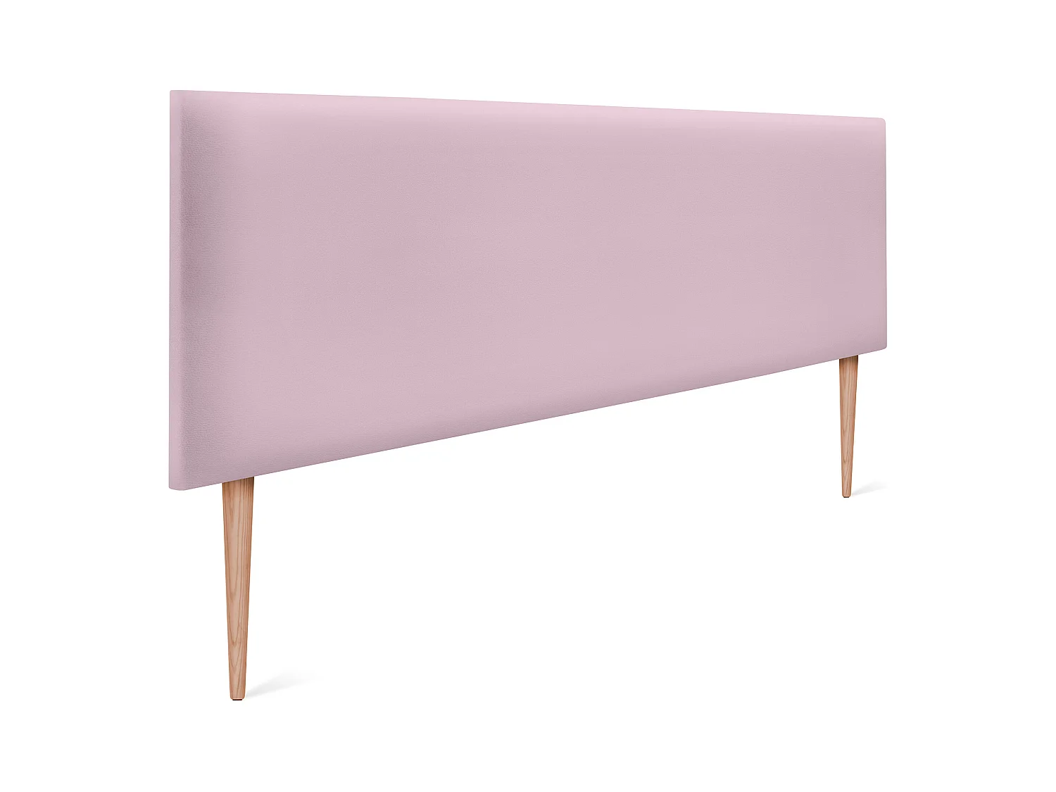 DHOME Tête de lit simili cuir lisse 145x105cm avec pieds Lits 135/140 - Rose