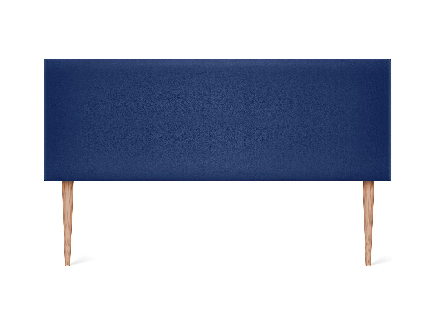 DHOME Tête de lit simili cuir lisse 150x105cm avec pieds Lits 150 - Bleu