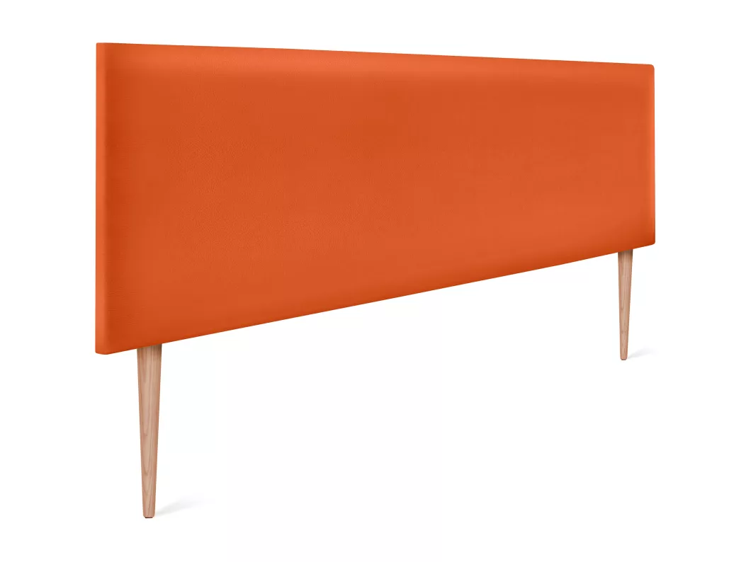 Kauf Unique DHOME Kopfteil aus glattem Kunstleder 145x105cm Mit Beinen Betten 135/140 - Orange