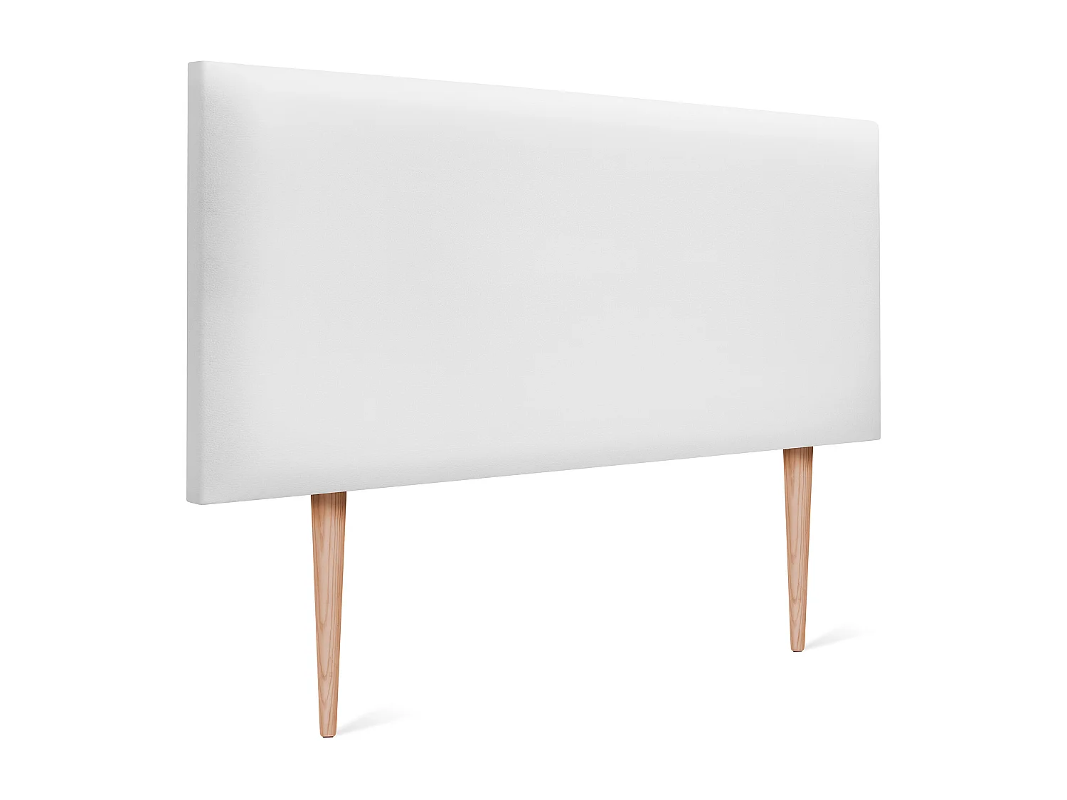 DHOME Tête de lit simili cuir lisse 110x105cm avec pieds Lits 105 - Blanc
