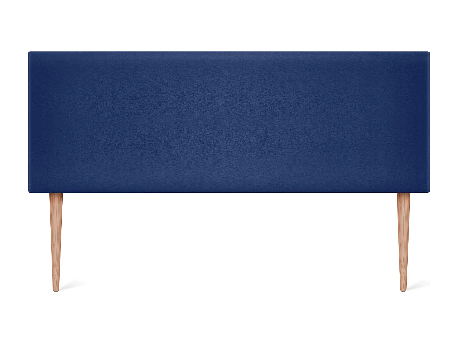 DHOME Tête de lit simili cuir lisse 145x105cm avec pieds Lits 135/140 - Bleu