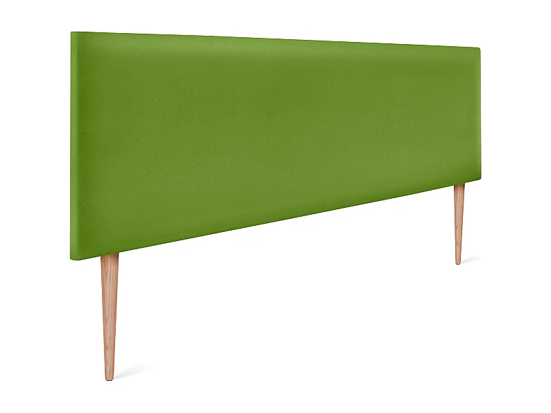 DHOME Testiera in de Similpelle Liscia 145x105cm Con le gambe Letti 135/140 - Verde