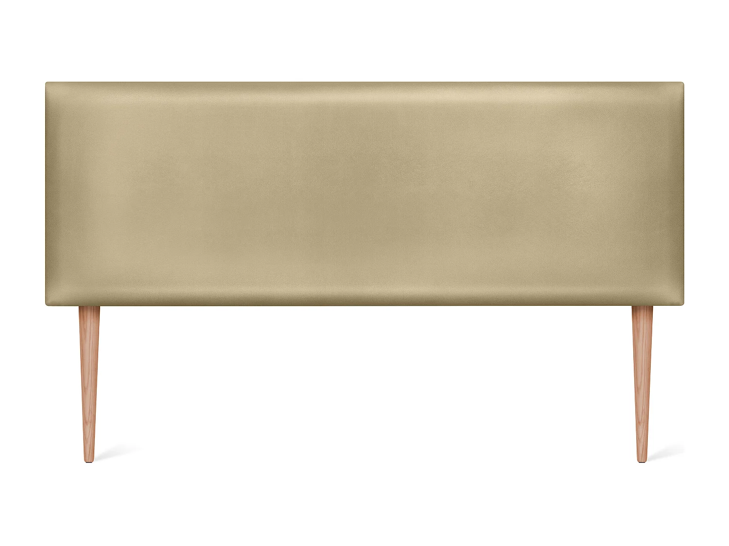 DHOME Kopfteil aus glattem Kunstleder 135x105cm Mit Beinen Betten 120/135 - Champagner